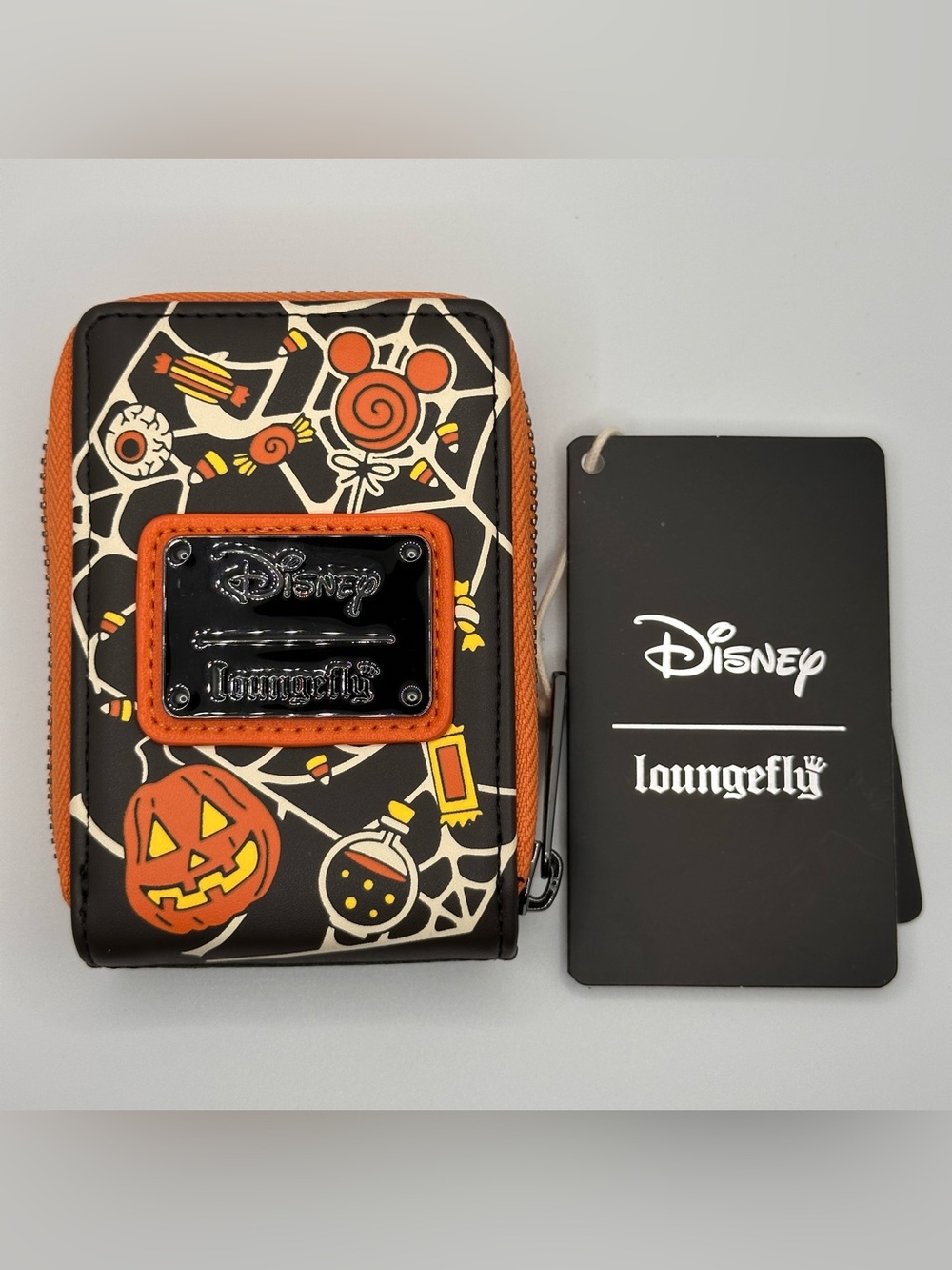 Loungefly Disney Mickey Minnie Halloween Glow In The Dark Card Holder NWT